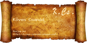 Köves Csanád névjegykártya